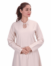 LARA Medieval Cotton Canvas Natur Dress | Authentic Medieval Attire